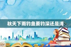 秋天下雨钓鱼要钓深还是浅