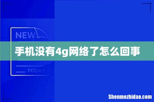 手机没有4g网络了怎么回事