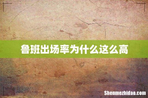 鲁班出场率为什么这么高