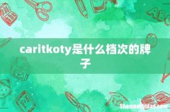 caritkoty是什么档次的牌子