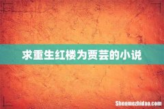 求重生红楼为贾芸的小说