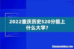 2022重庆历史520分能上什么大学？