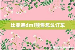 比亚迪dmi预售怎么订车
