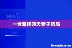 一世牵挂晓天妻子结局