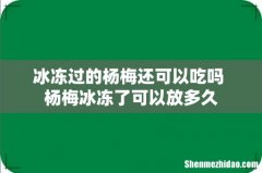 冰冻过的杨梅还可以吃吗 杨梅冰冻了可以放多久