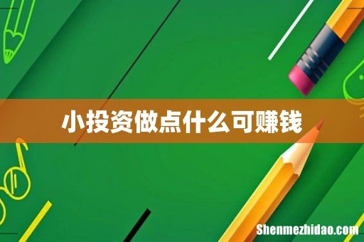 小投资做点什么可赚钱