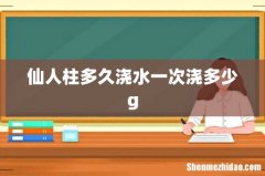 仙人柱多久浇水一次浇多少g