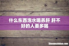 什么东西泡水喝养肝 肝不好的人要多喝