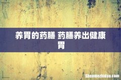 养胃的药膳 药膳养出健康胃