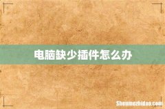 电脑缺少插件怎么办