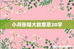 小兵张嘎大致意思20字