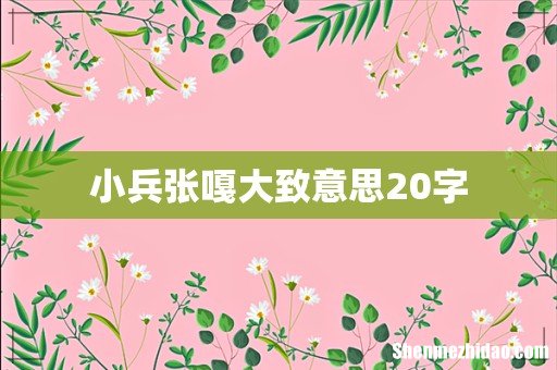 小兵张嘎大致意思20字