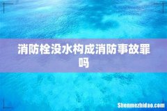消防栓没水构成消防事故罪吗