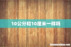 10公分和10厘米一样吗