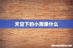 天空下的小雨像什么