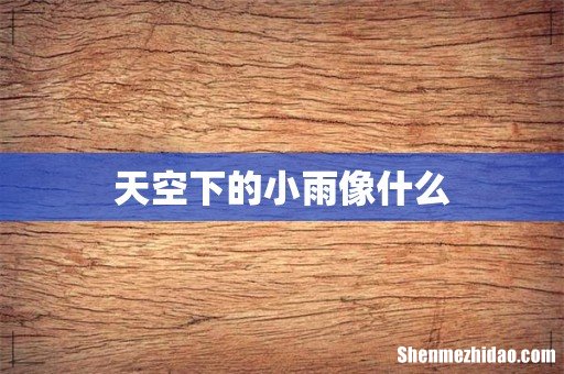 天空下的小雨像什么