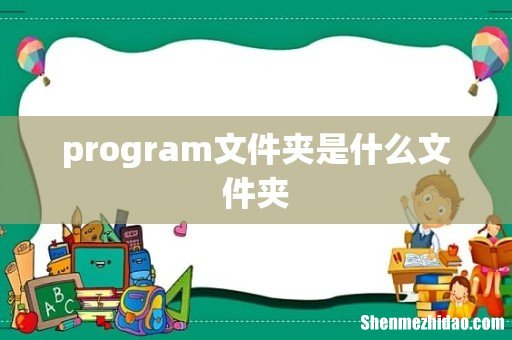 program文件夹是什么文件夹