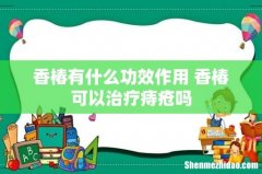 香椿有什么功效作用 香椿可以治疗痔疮吗