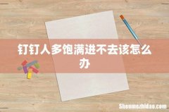 钉钉人多饱满进不去该怎么办