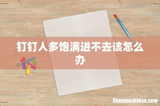 钉钉人多饱满进不去该怎么办