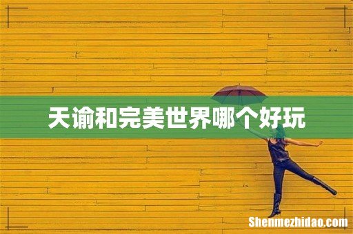 天谕和完美世界哪个好玩
