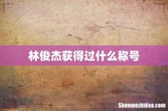 林俊杰获得过什么称号