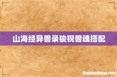 山海经异兽录狻猊兽魂搭配