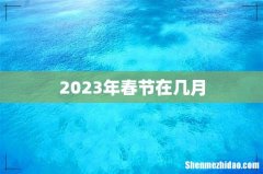 2023年春节在几月