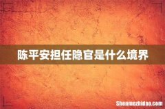 陈平安担任隐官是什么境界