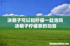 决明子可以和柠檬一起泡吗 决明子柠檬茶的功效