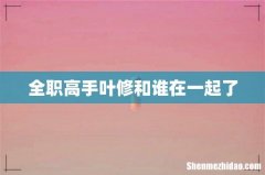 全职高手叶修和谁在一起了
