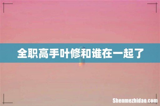全职高手叶修和谁在一起了