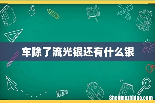 车除了流光银还有什么银