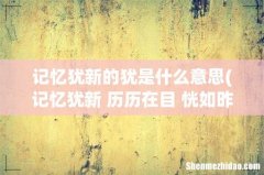 记忆犹新 历历在目 恍如昨日 历久弥新有什么区别 记忆犹新的犹是什么意思