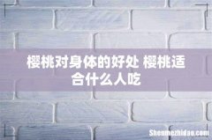 樱桃对身体的好处 樱桃适合什么人吃