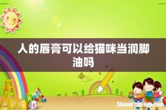 人的唇膏可以给猫咪当润脚油吗
