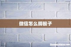 微信怎么掷骰子