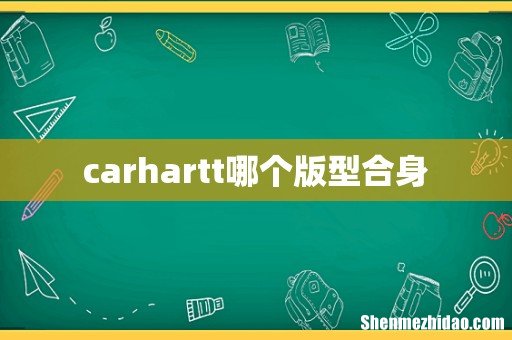 carhartt哪个版型合身