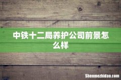 中铁十二局养护公司前景怎么样
