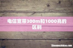 电信宽带300m和1000兆的区别