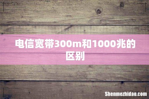 电信宽带300m和1000兆的区别