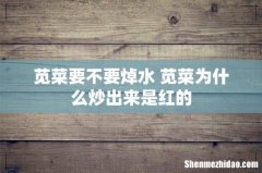 苋菜要不要焯水 苋菜为什么炒出来是红的