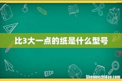 比3大一点的纸是什么型号