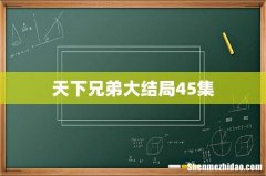天下兄弟大结局45集