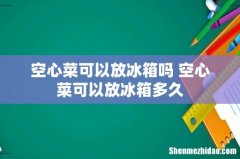 空心菜可以放冰箱吗 空心菜可以放冰箱多久