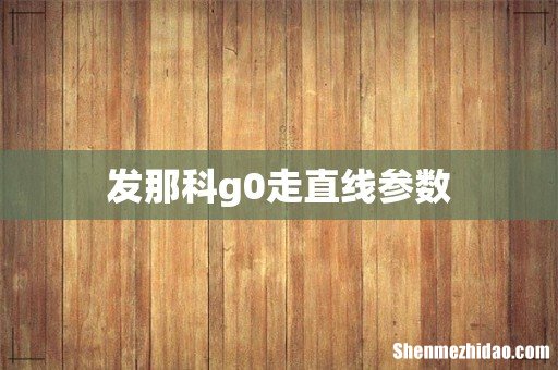 发那科g0走直线参数