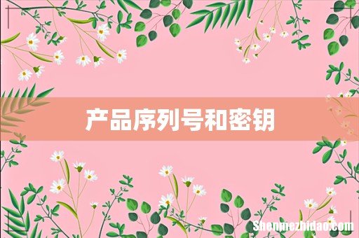 产品序列号和密钥