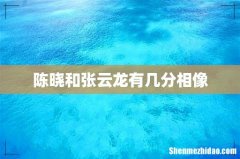 陈晓和张云龙有几分相像