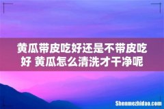 黄瓜带皮吃好还是不带皮吃好 黄瓜怎么清洗才干净呢