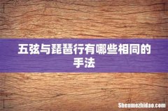 五弦与琵琶行有哪些相同的手法